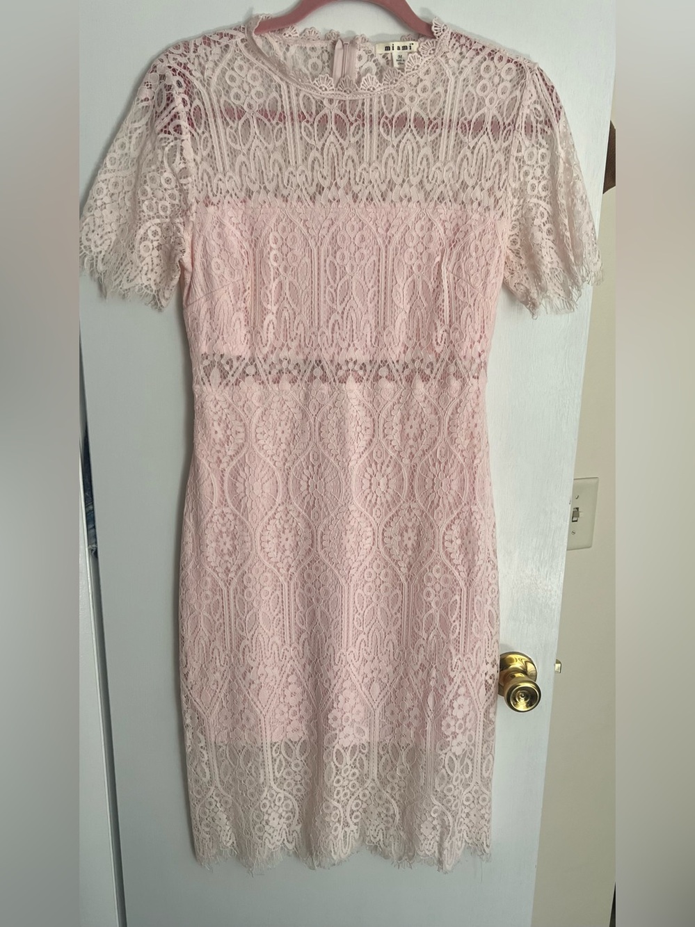 Beautiful baby pink lace dress- Boutique.